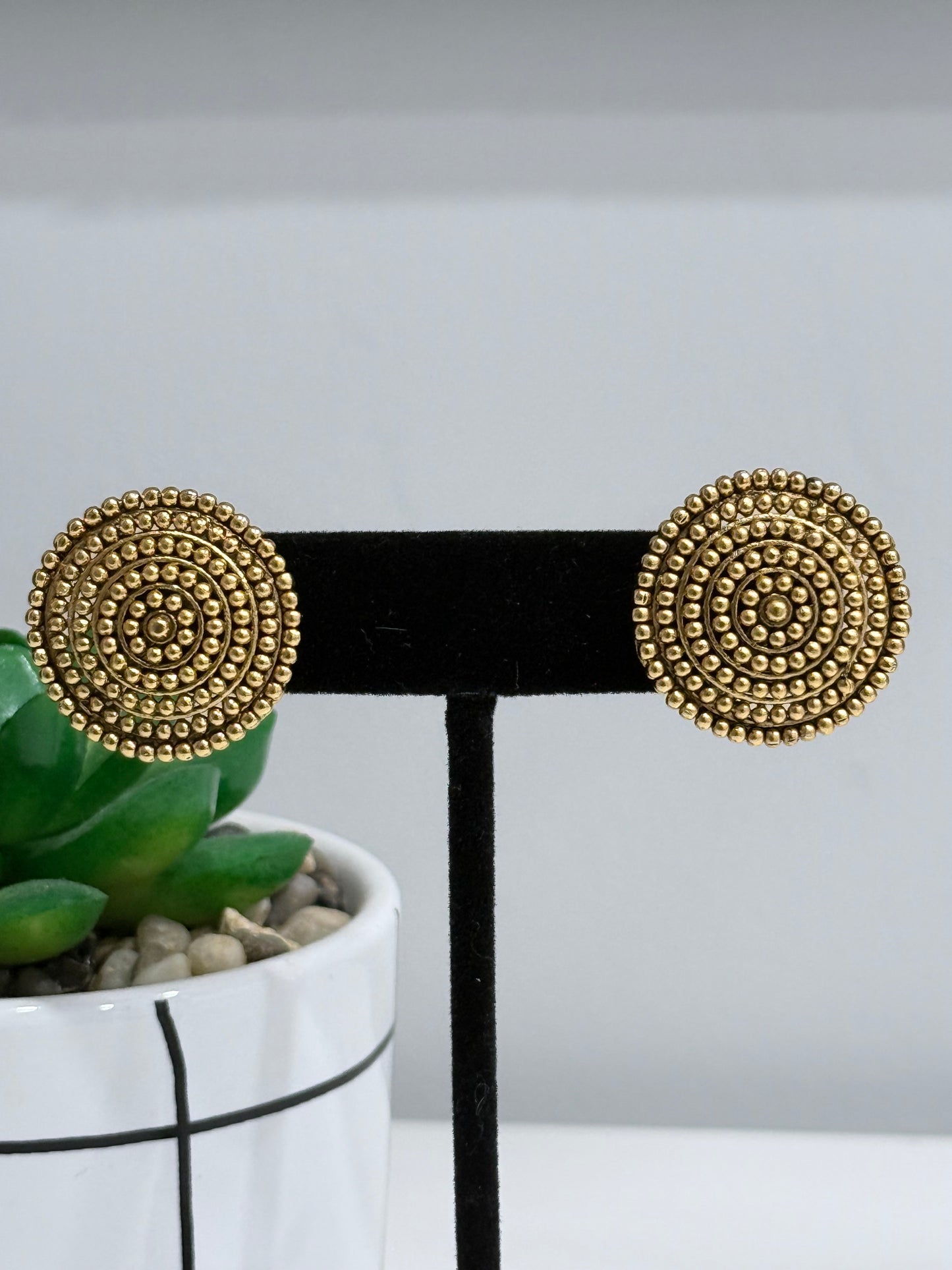 Gold Stud Earrings