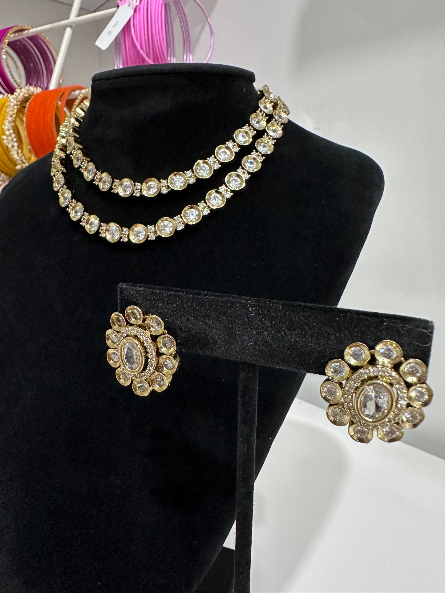2-Strand Set with Stud Earrings
