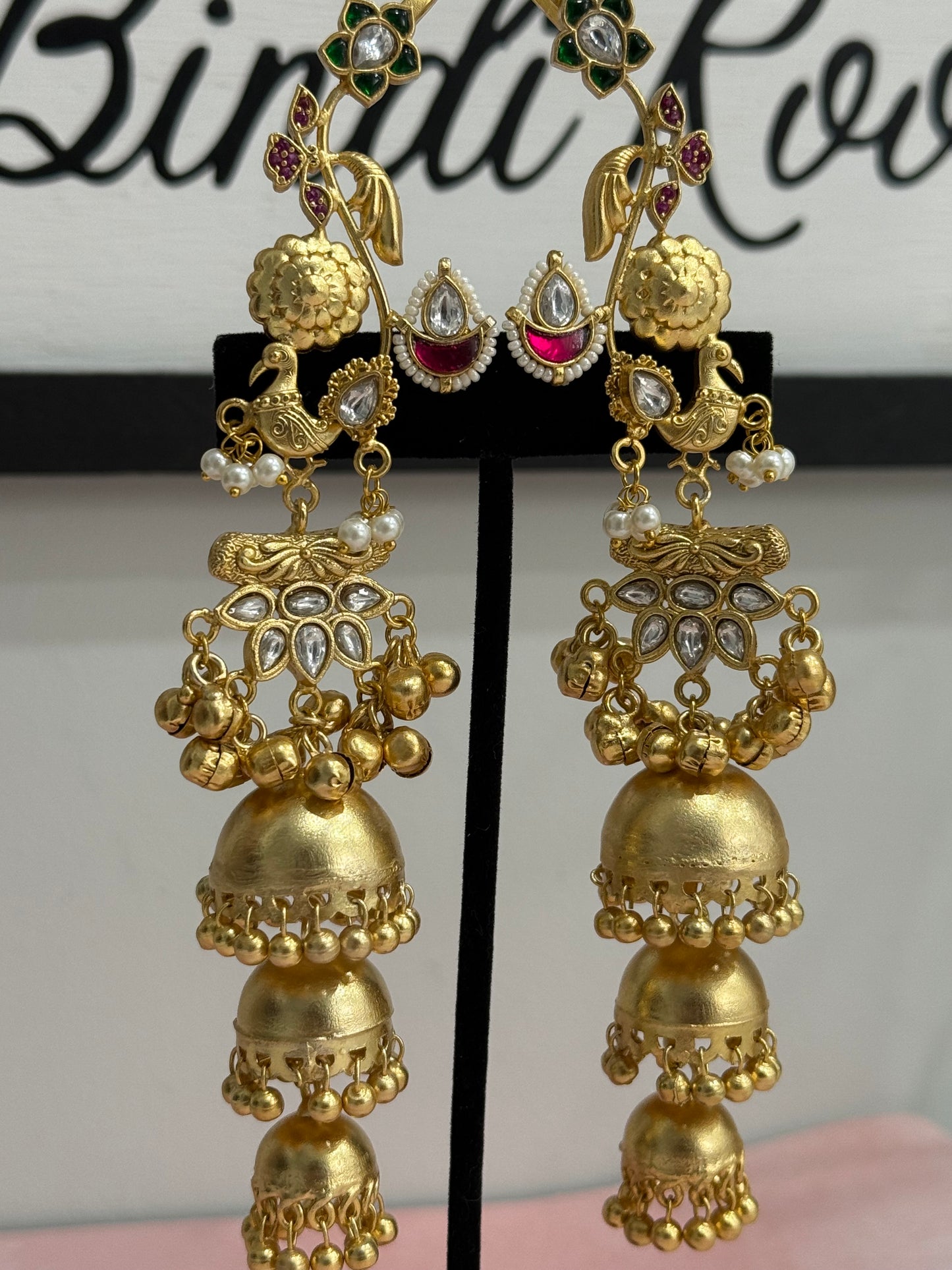 Triple Chumki Ear-Cuff Earrings
