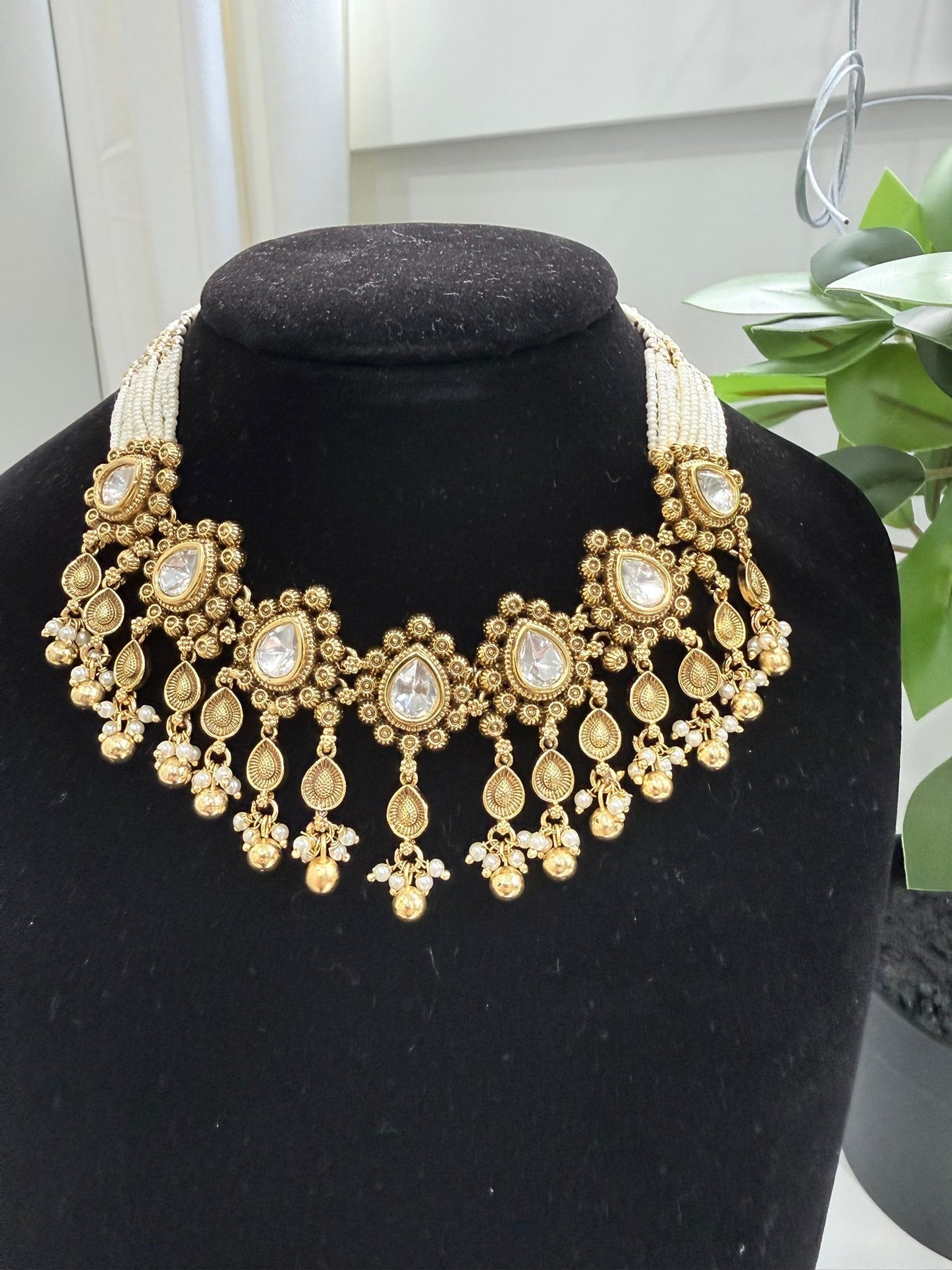 Just Like Gold Set with Kundan Stone