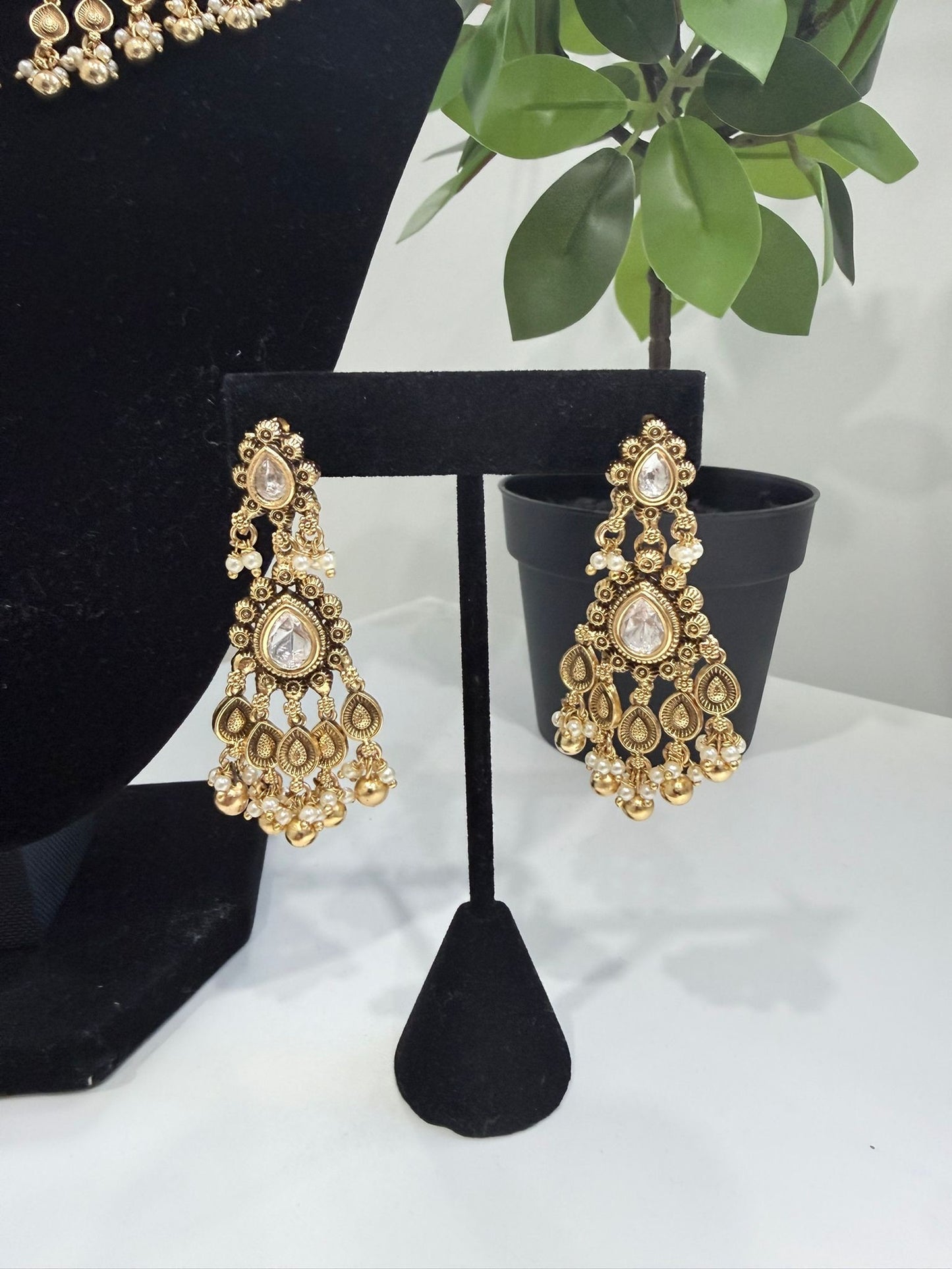 Just Like Gold Set with Kundan Stone