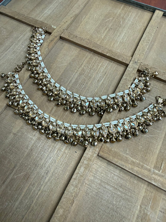 Champagne Stone & Pear Jhanjar/Payal