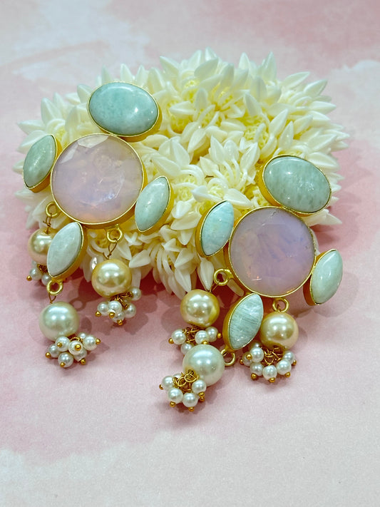 Pink Stone Earrings