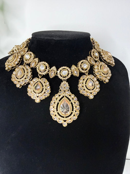 Champagne Stone Set with Tikka