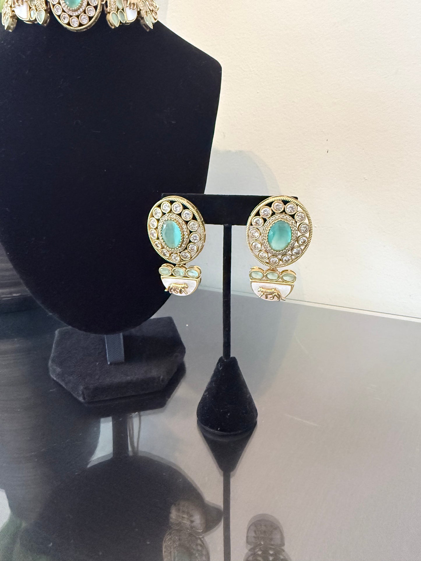 Sabyasachi Inspired Choker Set - Teal