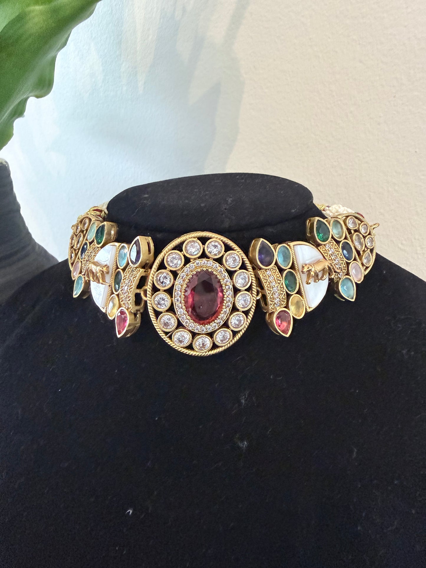 Sabyasachi Inspired Choker Set - Ruby