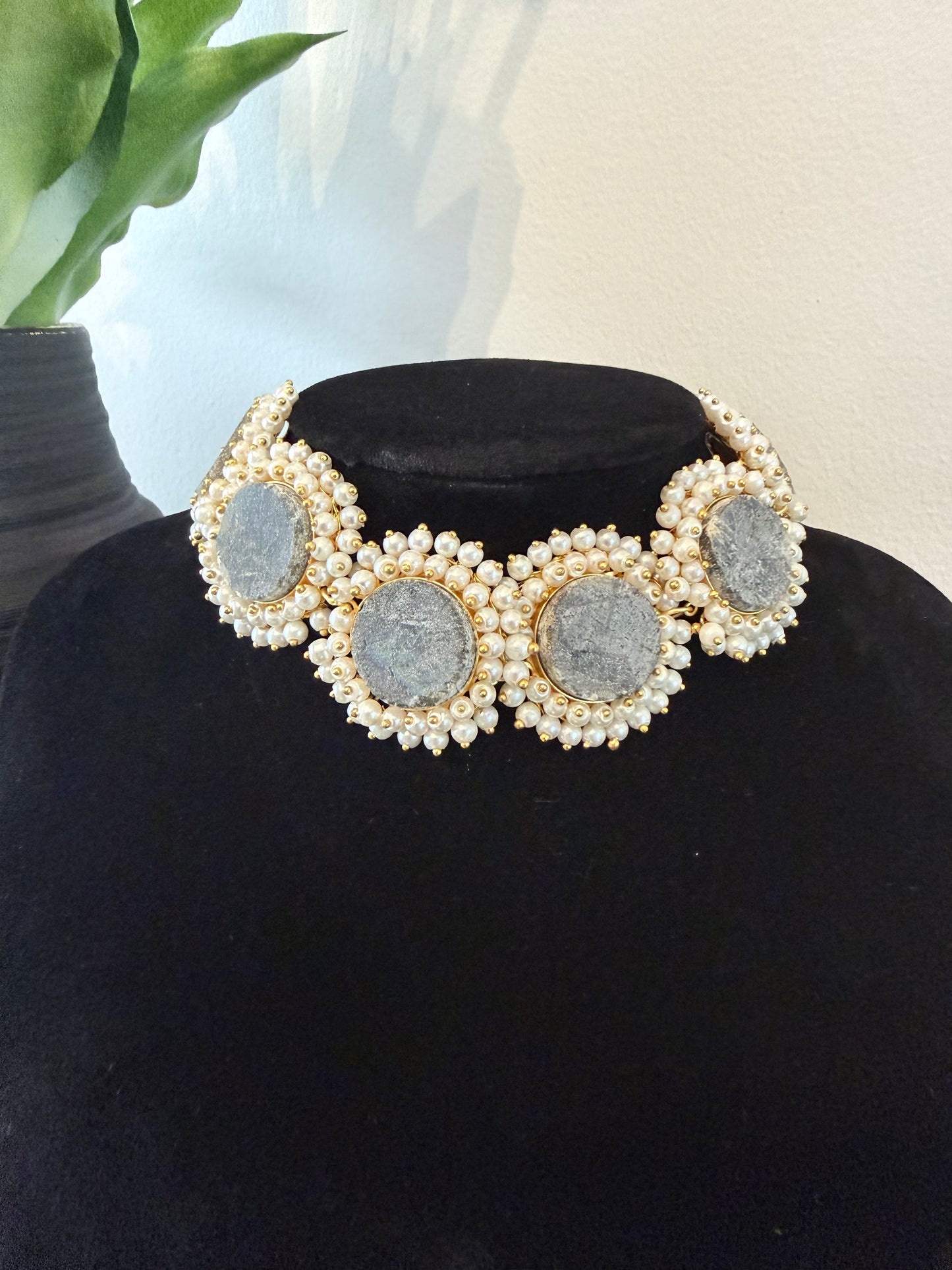 Slate Gray Stud and Tikka Set