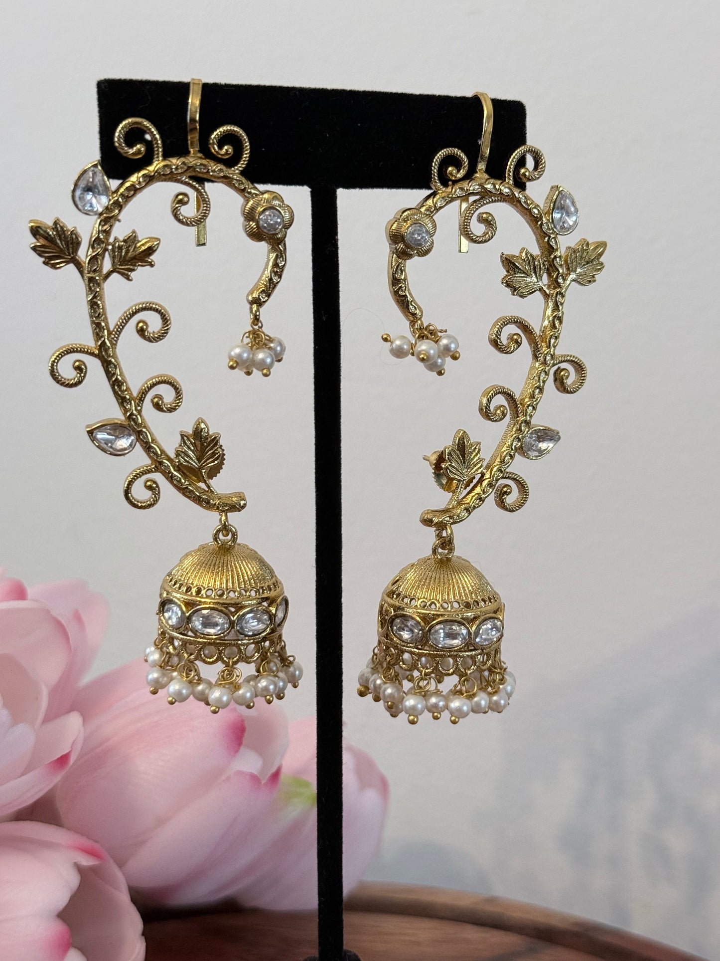 Cuff Style Earrings with Chumki