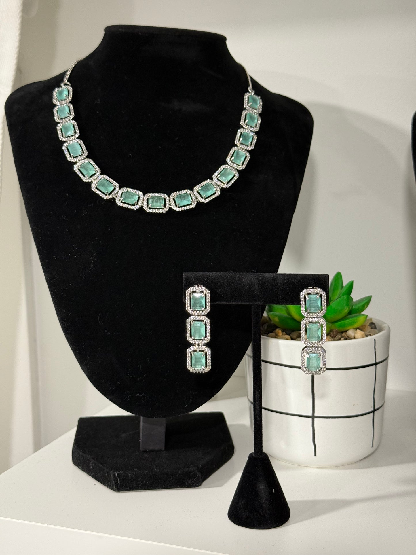 Silver and Green Set