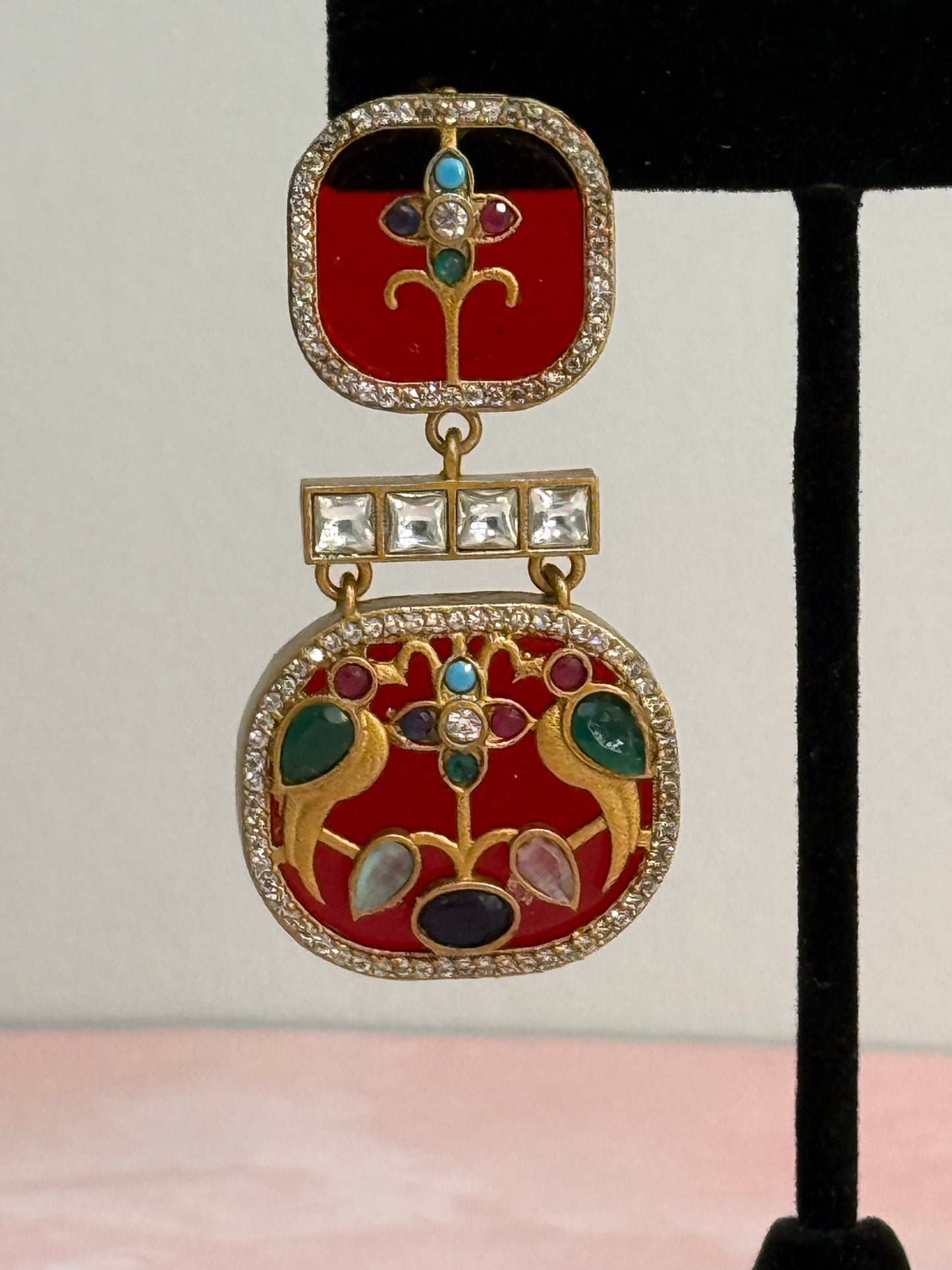 Sabya-Inspired Maroon Earrings