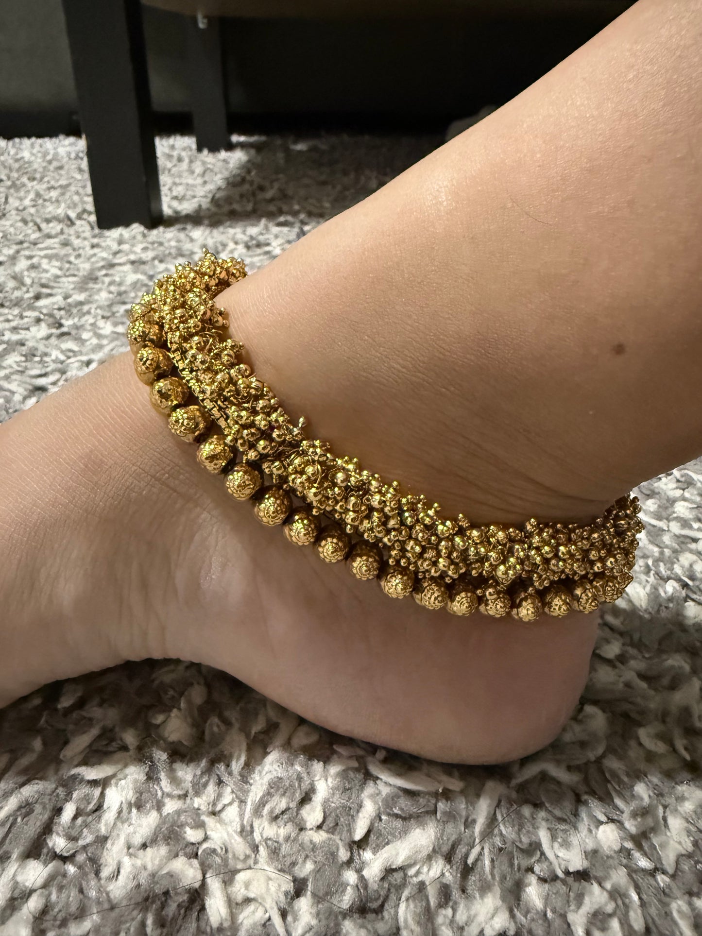 Gold Detailed Payal/Jhanjar