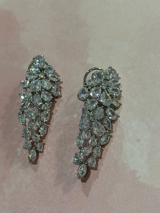 Diamond Stone Drop Earrings