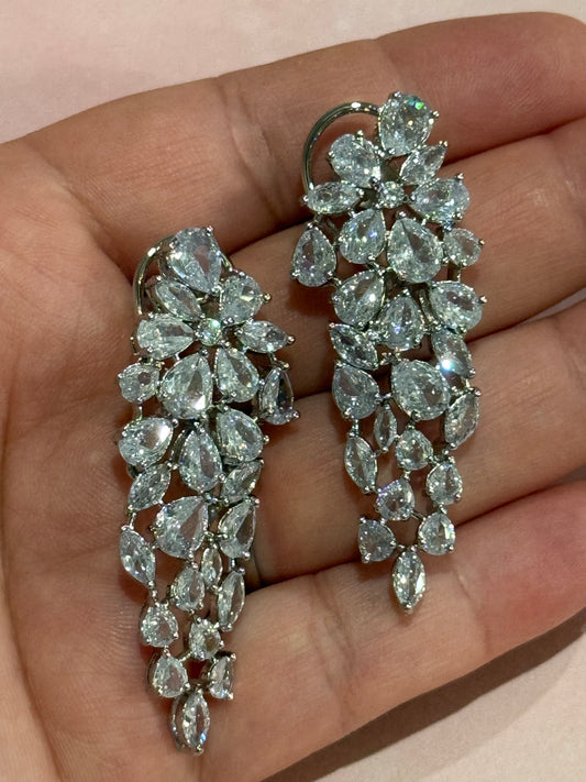 Diamond Stone Drop Earrings