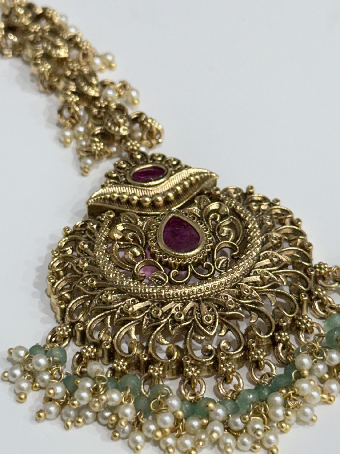 Gold Pink & Sage Green Tikka