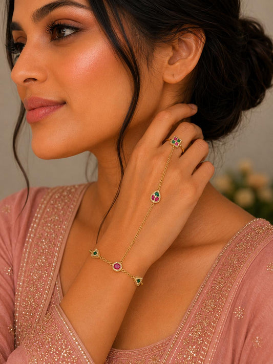 Delicate Gold, multi-color Hand-Piece